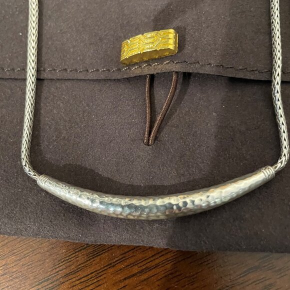 John Hardy Arch Hammered Silver Mini Chain Necklace - Picture 2 of 6